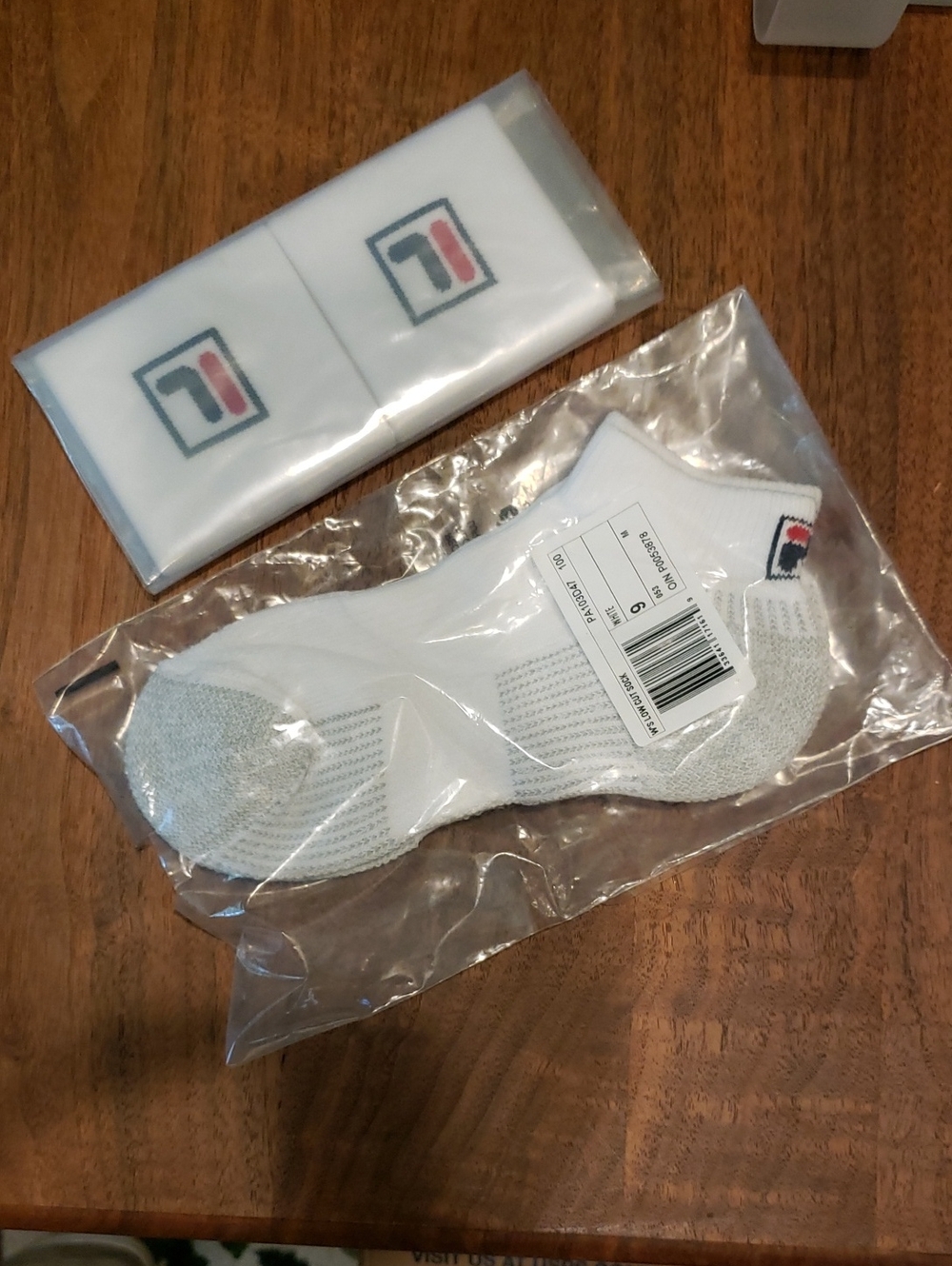 Fila White Low-Cut Athletic No-Show Socks with Logo
